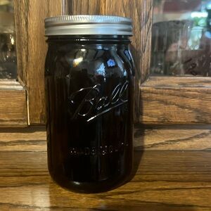 Ball Amber Wide Mouth Mason Jar Quart UV RESISTANT Antique Reproduction Elite